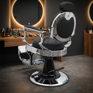 เก้าอี้ตัดผมแบบเอนได้สไตล์เรโทรสำหรับช่างเสริมสวย ราคาประหยัด - Product Image 2