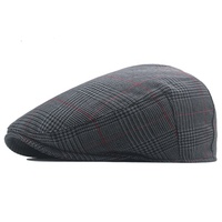 Hombre Caballero Lana Plaid Tartan Houndstooth Herringbone Corduroy Cabbie Jeff Cap Driver Cap