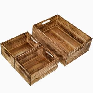 Présentoir de vente au détail de fruits de comptoir en bois ancien attrayant bon marché caisses de stockage en bois pour la vente de produits - Product Image 2