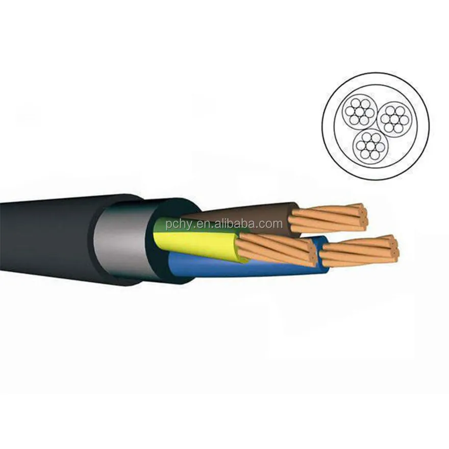 0.6/1KV câble muti noyaux conducteur en cuivre recuit xlpe gaine d'armure en acier isolé pvc câble d'alimentation YJV22-0.6/1kV 3x2.5mm2