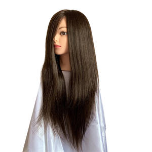 Tête d'entraînement en cheveux noirs 100% naturels, tête de mannequin factice, tête de mannequin 2025 - Product Image 1