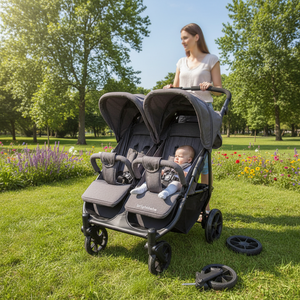 Brightbebe Hot Selling Manufacturer <strong>Stroller</strong> <strong>for</strong> Baby and Toddler Double <strong>Twins</strong> Pushchairs Car Double Seat <strong>for</strong> Kids Trolley - Product Image 2