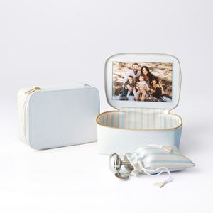 Boîte <span class=keywords><strong>photo</strong></span> en cuir de marque OEM pour événements, étui <span class=keywords><strong>photo</strong></span> souvenir en cuir personnalisé imprimé, étui de voyage, trousse de toilette, étui à maquillage - Product Image 1