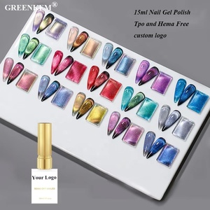 Esmalte de uñas de Gel UV Aurora de cristal multicolor, <span class=keywords><strong>brillo</strong></span> fino, efecto ojo de gato <span class=keywords><strong>transparente</strong></span>, logotipo personalizado, esmalte de Gel de ojo de gato para uñas - Product Image 1