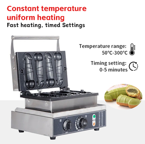 Conception personnalisée <span class=keywords><strong>en</strong></span> <span class=keywords><strong>forme</strong></span> <span class=keywords><strong>de</strong></span> pénis <span class=keywords><strong>en</strong></span> acier inoxydable gaufrier non adhésif fabricant <span class=keywords><strong>de</strong></span> muffins machine à gaufres pour pénis - Product Image 3