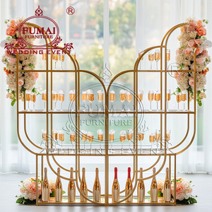 Grandes decoraciones de boda telón de fondo restaurante estante de vino exhibición - Product Image 5