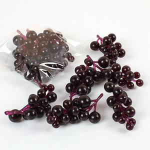 Mini-bouquets de raisins simulés en PVC, modèle alimentaire, accessoires de bricolage, jouet alimentaire simulé - Product Image 1