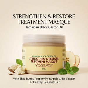 Beurre de ricin noir et beurre de karité naturels pour le lissage des cheveux, traitement réparateur protéiné pour cheveux bouclés avec huile de coco et propriétés rafraîchissantes - Product Image 5