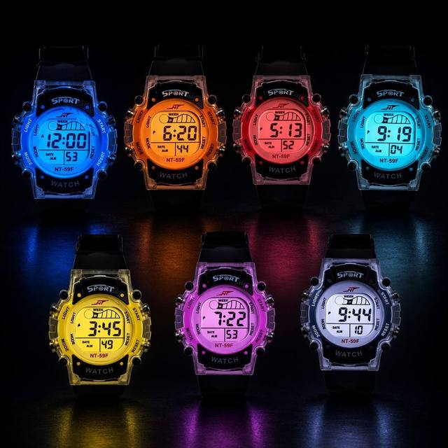 NT-59FT Digital Sports Watch for Boys Men Multi-Function Waterproof LED Backlight Outdoor Chronograph Wristwatch