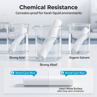 Barre magnétique en PTFE blanc laiteux, tige en polyfluoroéthylène, aimant permanent puissant pour la filtration de batteries et la séparation en laboratoire
