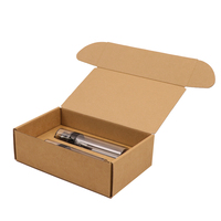Boîtes auto-élevables en carton kraft recyclé sur mesure pour bouteilles en verre de 50 ml/100 ml, avec doublure en papier brun et logo personnalisé