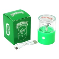 Moulin à herbes électrique portable puissant en gros, petits moulins à herbes en plastique Backwoods, accessoires pour fumeurs