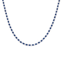 Chaîne de Tennis bleu glacé pour hommes femmes zircon cubique pavé en forme de coeur collier chrétien Hip Hop Bling bijoux pour cadeaux
