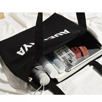 Sac fourre-tout en toile de coton recyclé avec logo personnalisé imprimé, taille moyenne réutilisable, laminé par sublimation avec poignée et design personnalisé