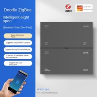 Système d'automatisation intelligent YUHE YH-KG-M9, interrupteur mural intelligent pour maison/hôtel, panneau tactile 10A PC 2 interrupteurs gris, indice de protection IP27, EWeLink