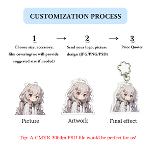 Portachiavi Personalizzato in Acrilico con Design Kawaii, Mini Ciondolo Cartoon <span class=keywords><strong>Juno</strong></span>, Charm per Borsa, Vendita all'Ingrosso - Product Image 5