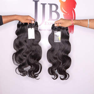 Extensiones de Cabello Humano Indio Virgen Ondulado Natural con Cutícula Alineada, Ondas Sueltas, Cabello de Templo sin Procesar - Product Image 1