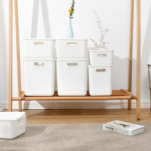 Chenyi Nhựa Chống Bụi Hộ Gia Đình Lưu Trữ Container Trắng Đồ Ăn Nhẹ Lưu Trữ Hộp Quần Áo Lưu Trữ Tổ Chức Giỏ Cho Phòng Ngủ - Product Image 4