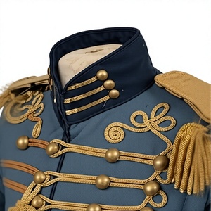 Chaqueta de Húsar Vintage para Hombre, Uniforme de Lana con Trenzas Doradas, Estilo Histórico, Ropa Exterior Ceremonial - Product Image 6
