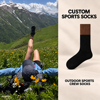 Chaussettes de sport personnalisées en gros avec logo, chaussettes athlétiques côtelées en tricot pour l'entraînement quotidien et la remise en forme