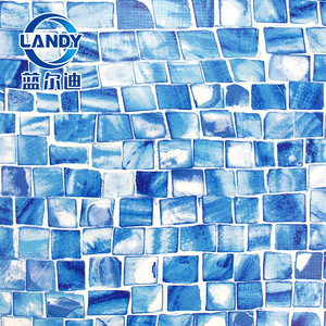 Membrane de piscine Landy Pool Ice Mosaic PVC, revêtement imperméable pour piscines et parcs aquatiques - Product Image 1