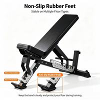 Banc de musculation en acier robuste, capacité 400 kg, réglable, portable, usage commercial, pour presse à haltères et sit-ups