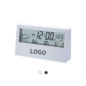 Wholesale Desk <b>Digital</b> Compact Multifunctional Rectangular Portable Weather Temperature Alarm <b>Clock</b> for Promotion - Product Image 1