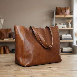 Sacs à main en cuir véritable BS INTERNATIONAL pour femmes, grande capacité, fermeture à glissière, bandoulière/croisé, tendance - Product Image 1