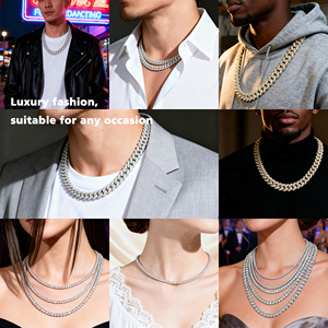 Кубинская цепь-браслет из меди с индивидуальным дизайном, инкрустированная стразами, высококачественная кубинская цепь, роскошный модный унисекс-подарок - Product Image 5