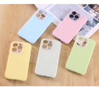 Coque de téléphone en Silicone liquide gelée souple pour iPhone 15 14 13 12 Pro Max Plus