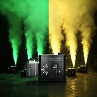 Machine à fumée et brouillard d'extérieur colorée 3500W LED 21x8W RGB 3-en-1, étanche, DMX, télécommandée, pour effets de scène