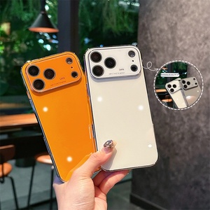 ใหม่ล่าสุดดีไซน์หรูหราเรียบง่ายสำหรับ IPhone17สำหรับ Apple 16Promax/15/14ที่จับโทรศัพท์พร้อมกระจกผลึกน้ำแข็งชุบแก้วสำหรับโทรศัพท์มือถือ - Product Image 2