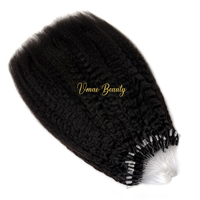 Extensions de cheveux humains naturels Vmae Virgin Remy Birmanes Double Drawn Brutes 100g Afro Coily Kinky Curly Micro Loop Nano Ring