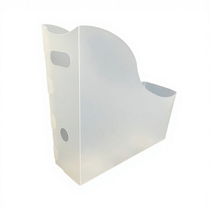 Porte-documents et <span class=keywords><strong>colonne</strong></span> de <span class=keywords><strong>rangement</strong></span> créatifs minimalistes en <span class=keywords><strong>plastique</strong></span> PP transparent givré pour le bureau - Product Image 1