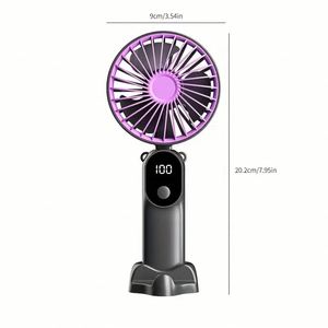 Nuevo Ventilador Turbo Mini Recargable USB de 6 Velocidades con Pantalla LED para Uso en Exteriores y Oficina 2026 - Product Image 6