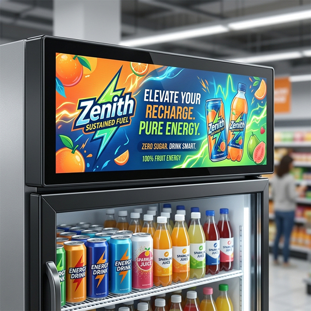 ODM 19 22 28.6 35 50 Inch Stretched LCD Bar Display with Capacitive Touch Full HD Animation for Retail Stores Shopping Malls
