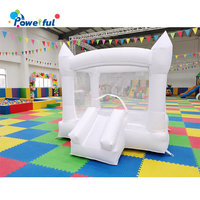 Nouveau château gonflable gonflable de mariage pour bébé, commercial, maison de rebond blanche avec toboggan