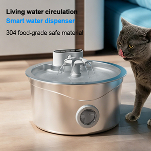 Fuente de Agua para Mascotas de Acero Inoxidable, Base Estable, Funcionamiento Silencioso, Dispensador para Perros y Gatos, Suministro al por Mayor - Product Image 3