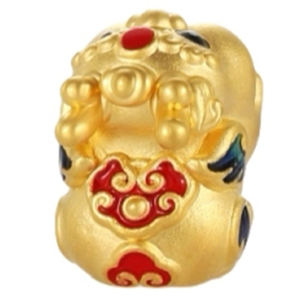 2025 nouveau design mode style chinois Pixiu forme bracelet en or légèrement dur perlé pour les cadeaux - Product Image 2