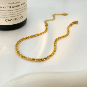 <span class=keywords><strong>Cavigliera</strong></span> estiva con catena a forma di cavolfiore, gioielli in acciaio inossidabile placcato oro 18K, accessorio regalo per la migliore amica. - Product Image 2