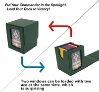 Boîte de rangement Torson écologique en PU à 2 fenêtres, étui étanche personnalisé pour 100 cartes de jeu Yugioh Commander CCG, capacité d'un gallon, breveté