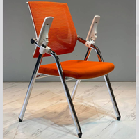 Chaise en maille moderne en promotion avec accoudoirs fixes et hauteur réglable pour salles de réunion, formations, conférences, bureaux et écoles