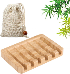 Portasapone in bambù con fori di drenaggio, personalizzabile con logo OEM, ecologico, per bagno, cucina, hotel, <span class=keywords><strong>doccia</strong></span>. - Product Image 4