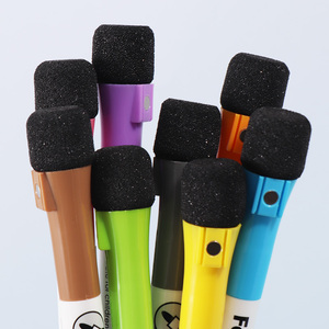 Marqueurs effaçables pour tableau blanc à séchage rapide, en 8 couleurs vives, avec gomme intégrée, pour fournitures scolaires – En stock - Product Image 3