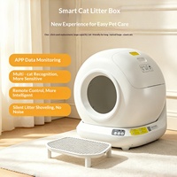 Bac à litière circulaire entièrement automatique pour chat, toilette intelligente à conception fermée, commande par application, pelle électrique, anti-odeurs, grande capacité
