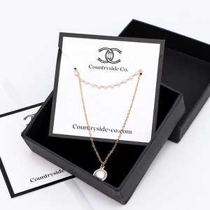Emballage de cartes à bijoux noires pour bagues, bracelets, colliers, présentoir à bijoux avec impression de logo personnalisée - Product Image 1