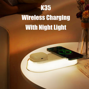 2 in 1 Schreibtisch Drahtloses Ladegerät Laden Handy Kopfhörer 15W für iPhone 15 Pro Max Schnell ladestation Benutzer definiert - Product Image 2