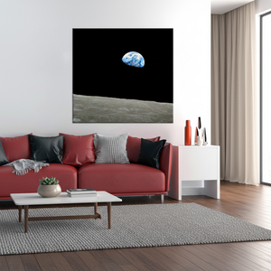Impression sur toile Earthrise Moon : Art mural photo spatial de la NASA, toile enveloppée - Product Image 3