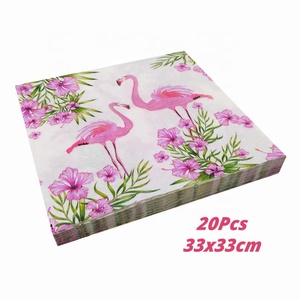 1 ensemble de lumière LED flamant rose, décoration de fête de flamant rose à faire soi-même, vaisselle jetable pour fête d'anniversaire, décoration de mariage, fournitures de fête hawaïenne - Product Image 6