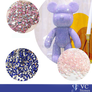 แก้วคริสตัล SS6เจลลี่ AB 2มม. ทำจากเรซินพลอยเทียมไม่ผ่านความร้อน VC สำหรับงานศิลป์แบบทำมือสำหรับเสื้อผ้ารองเท้ากระเป๋าเล็บ - Product Image 5
